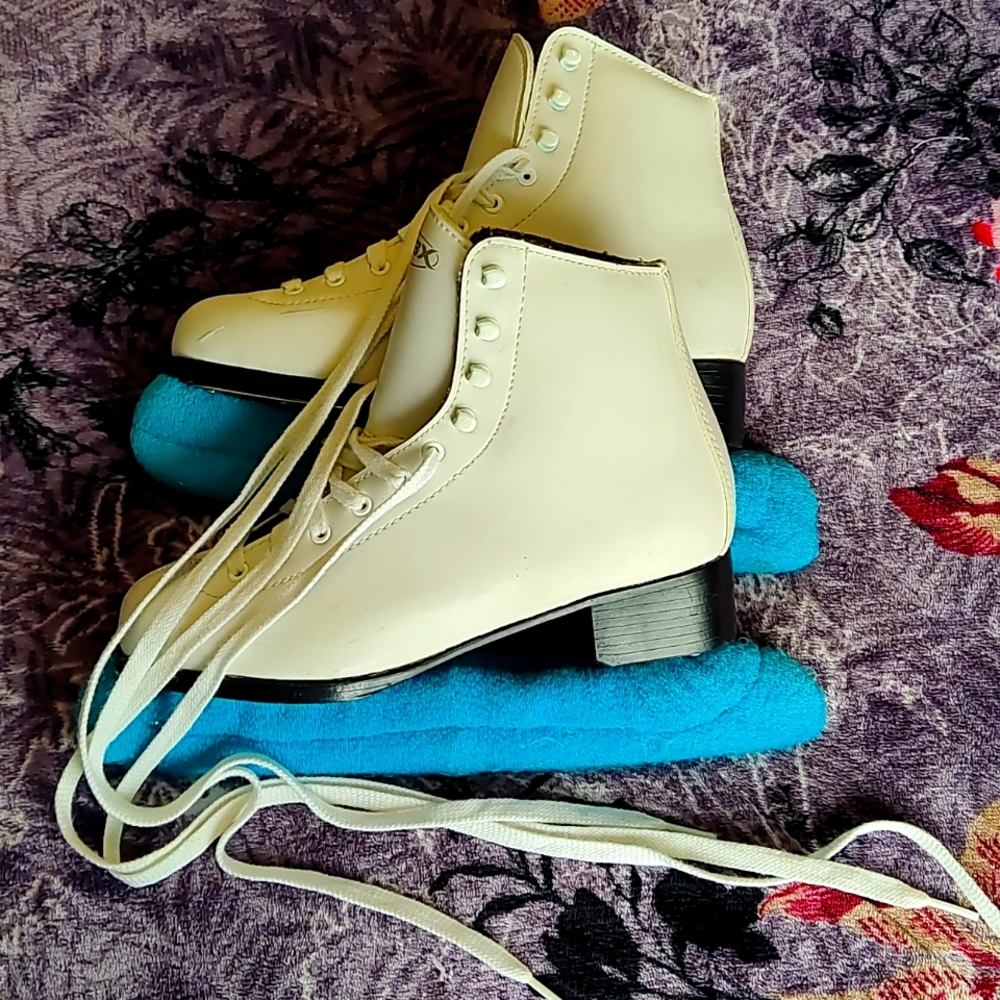 Girl ice skates